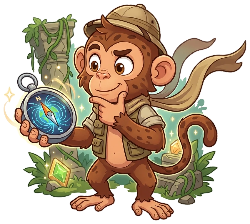 Vine-covered jungle ruins with glowing ancient temple gems Jewel Blitz