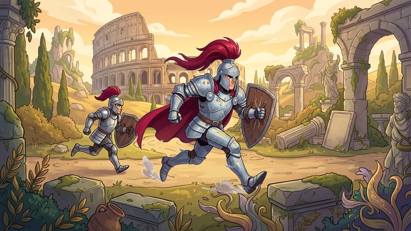 Ancient Roman Coliseum and Mythical Latin Landscapes Turbo Dash