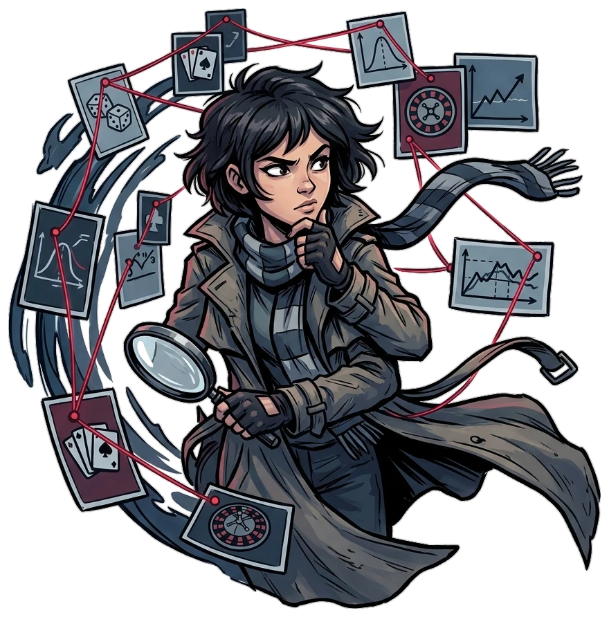 Noir crime board with evidence cards and red string Jewel Blitz