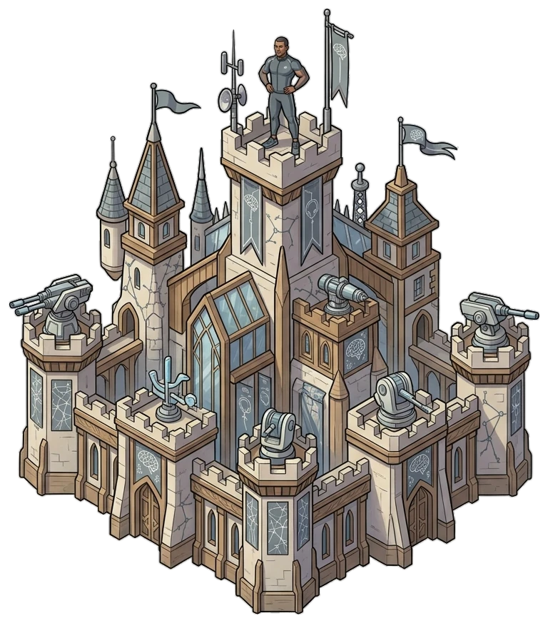 Peaceful campus wellness retreat against stress-monsters Tower Defense