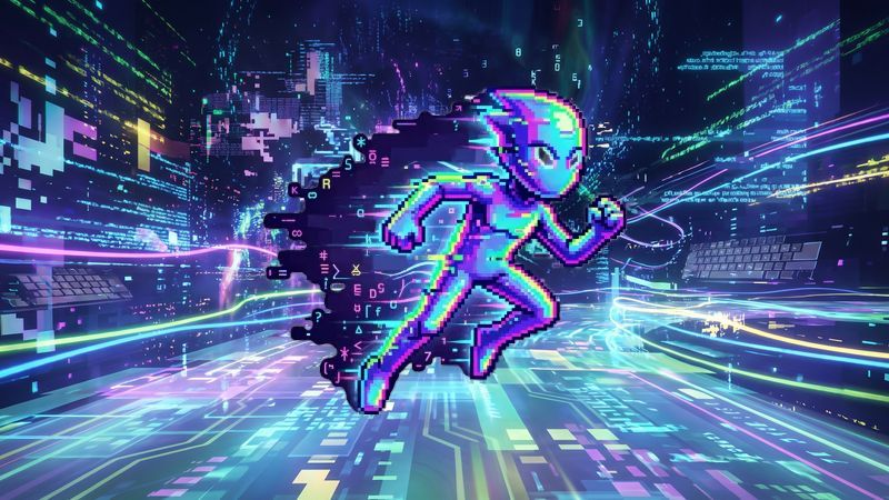 Chaotic Digital Dimension of Nonsensical Numbers and Words Hover Rush