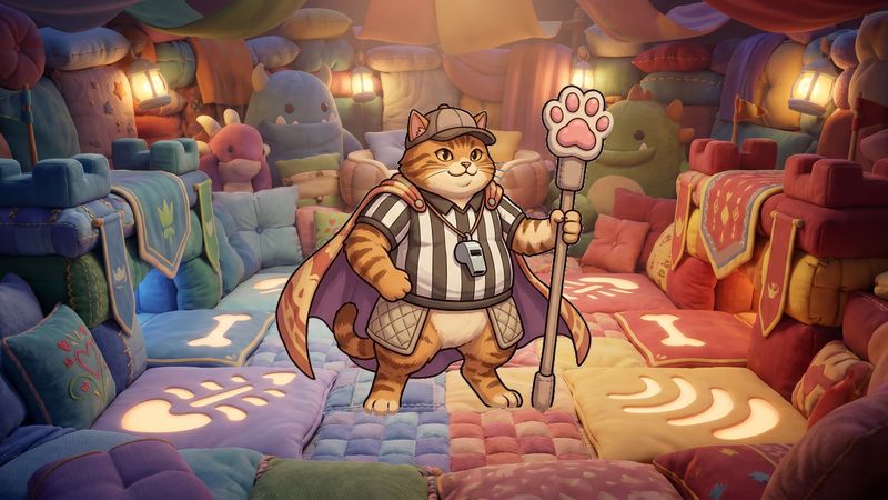 Whimsical giant pillow fort arena with squishy soft surfaces Battle Arena