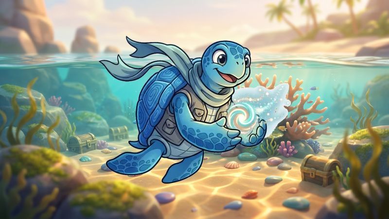 Sunlit tide pool treasure collection and transformation Merge Magic