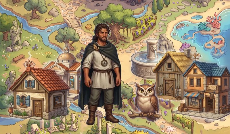 Mythical Mediterranean island of epic heroic legends Dream Village
