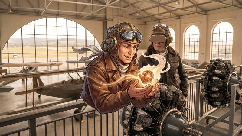 Evolution of aviation and historic flight technology Merge Magic