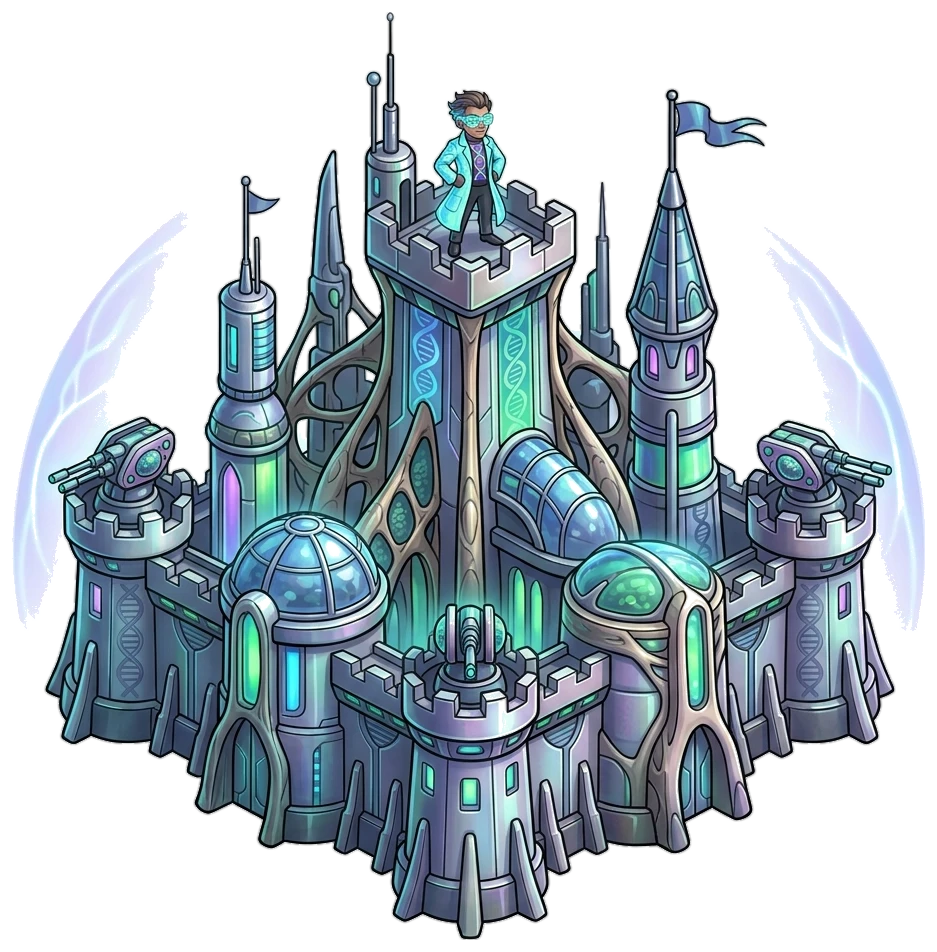Futuristic biological cellular longevity research laboratory Tower Defense