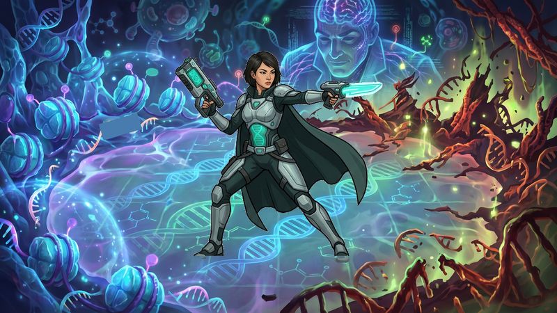 Microscopic biological battle for cellular longevity Battle Arena