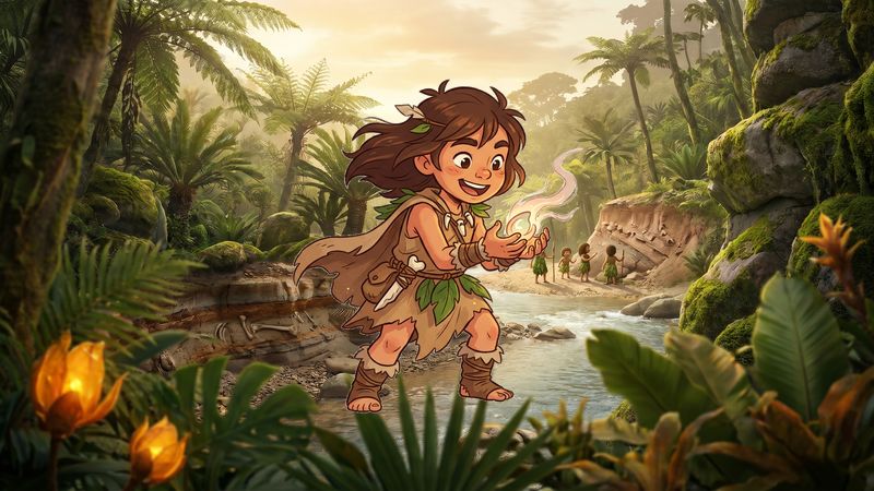 Lush prehistoric jungle with evolving dinosaur species Merge Magic