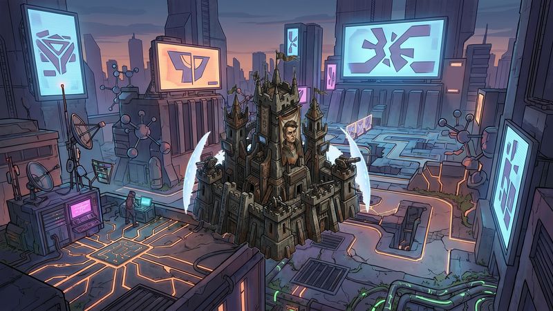 Dystopian society under manipulative propaganda control Tower Defense