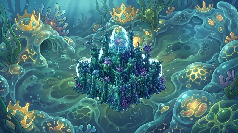 Microscopic Ocean Ecosystems Transformed Into Dense Biological Goo Tower Defense