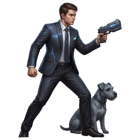 Glowing skyscraper penthouse midnight market-data pulse defense Survivor Storm