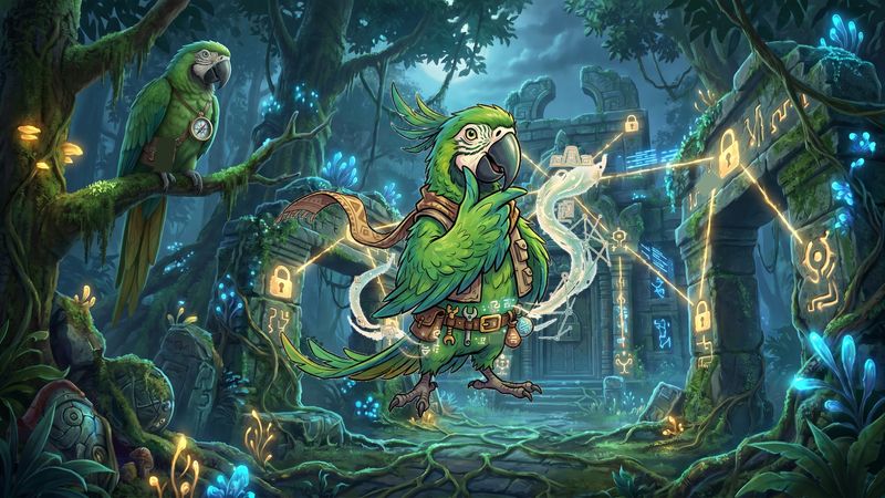Mysterious glowing jungle ruins with ancient temple symbols Jewel Blitz