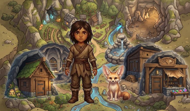 A Humble Cave Dweller Seeking Prosperity and Growth Dream Village