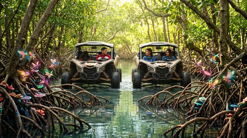The Infinite Track of the Mangrove Maze
