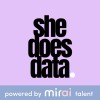 she does data. logo