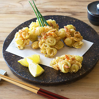 桜えび香る「ねぎかき揚げ」