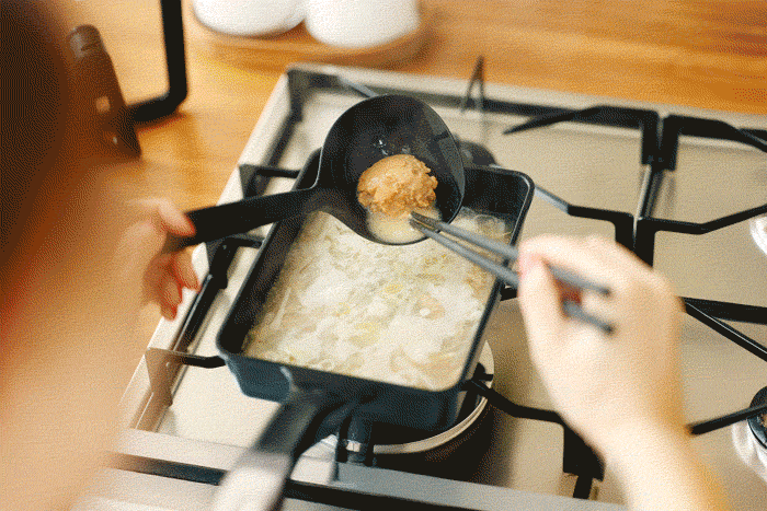 お出汁は具材から