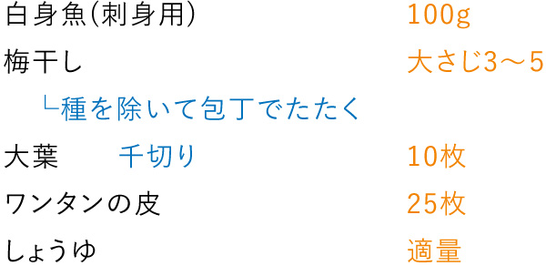 準備するもの(4人分)