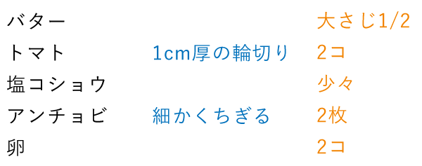 準備するもの（4人分）