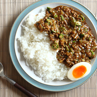 インド風キーマカレー「オクラカレー」