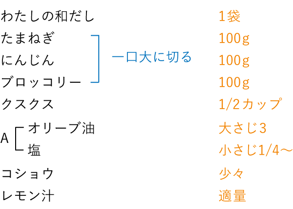 準備するもの（2〜3人分）