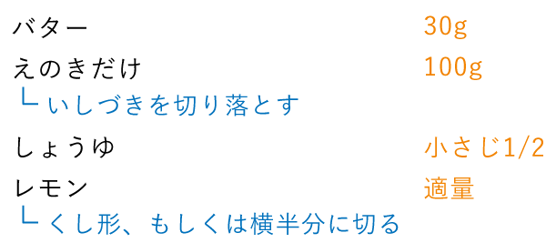 準備するもの（1~2人分）