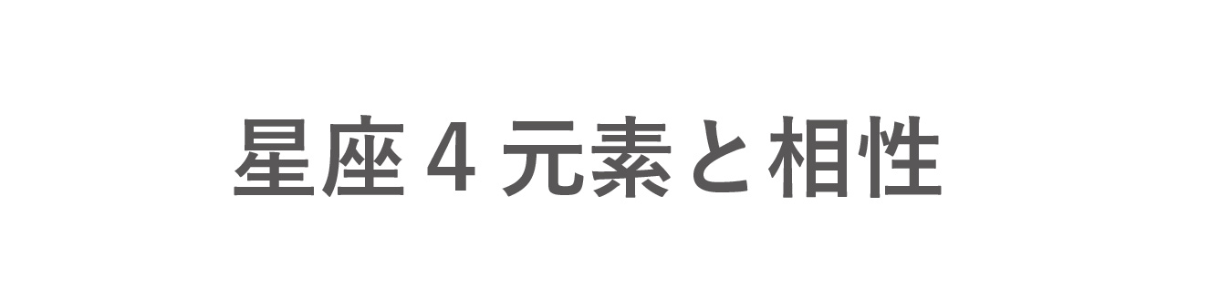 ホロスコープティーセット。星座4元素と相性