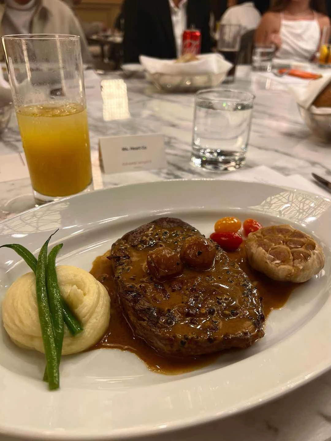 steak with mashed potato
