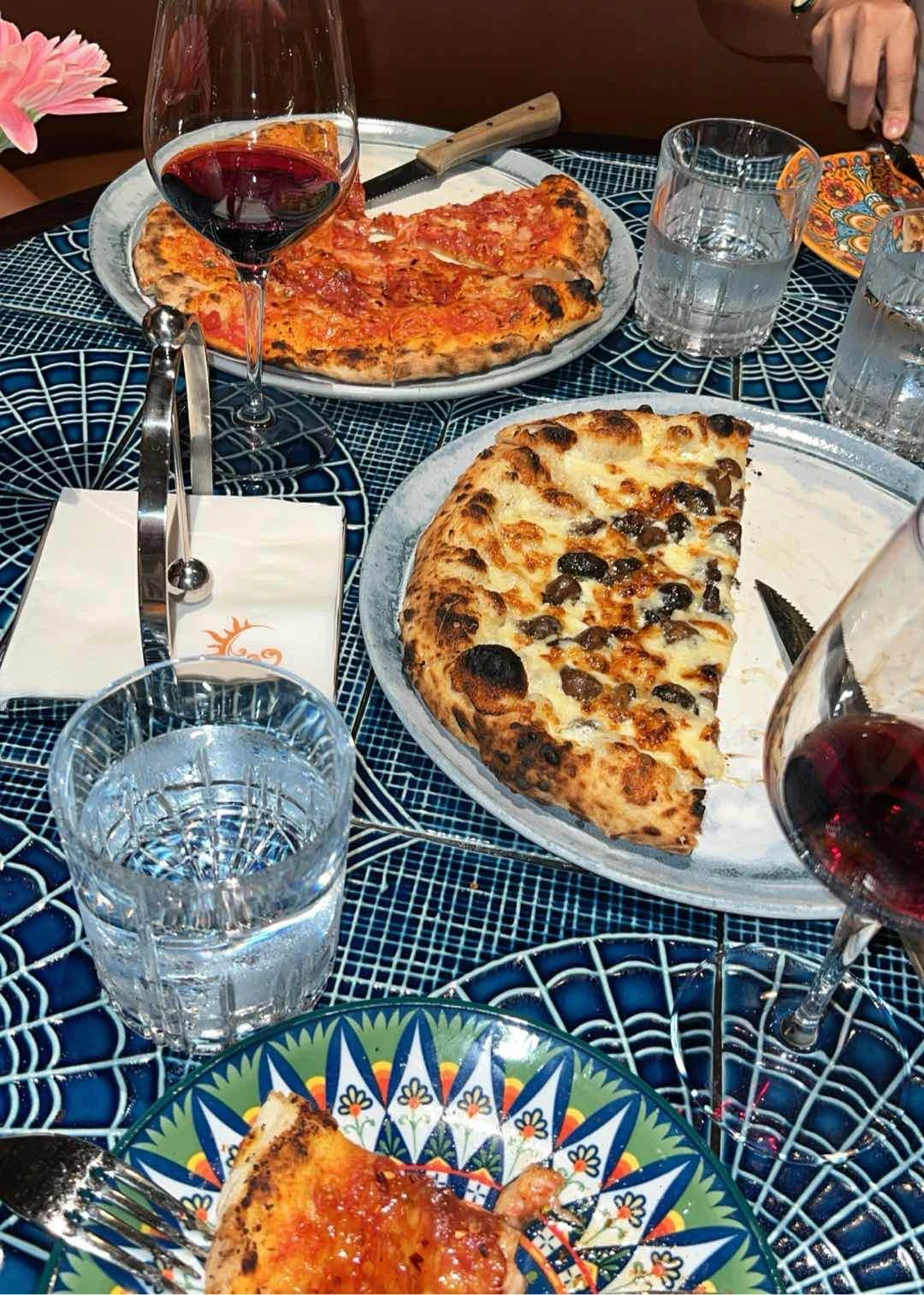 Diavola and Truffle Pizza
