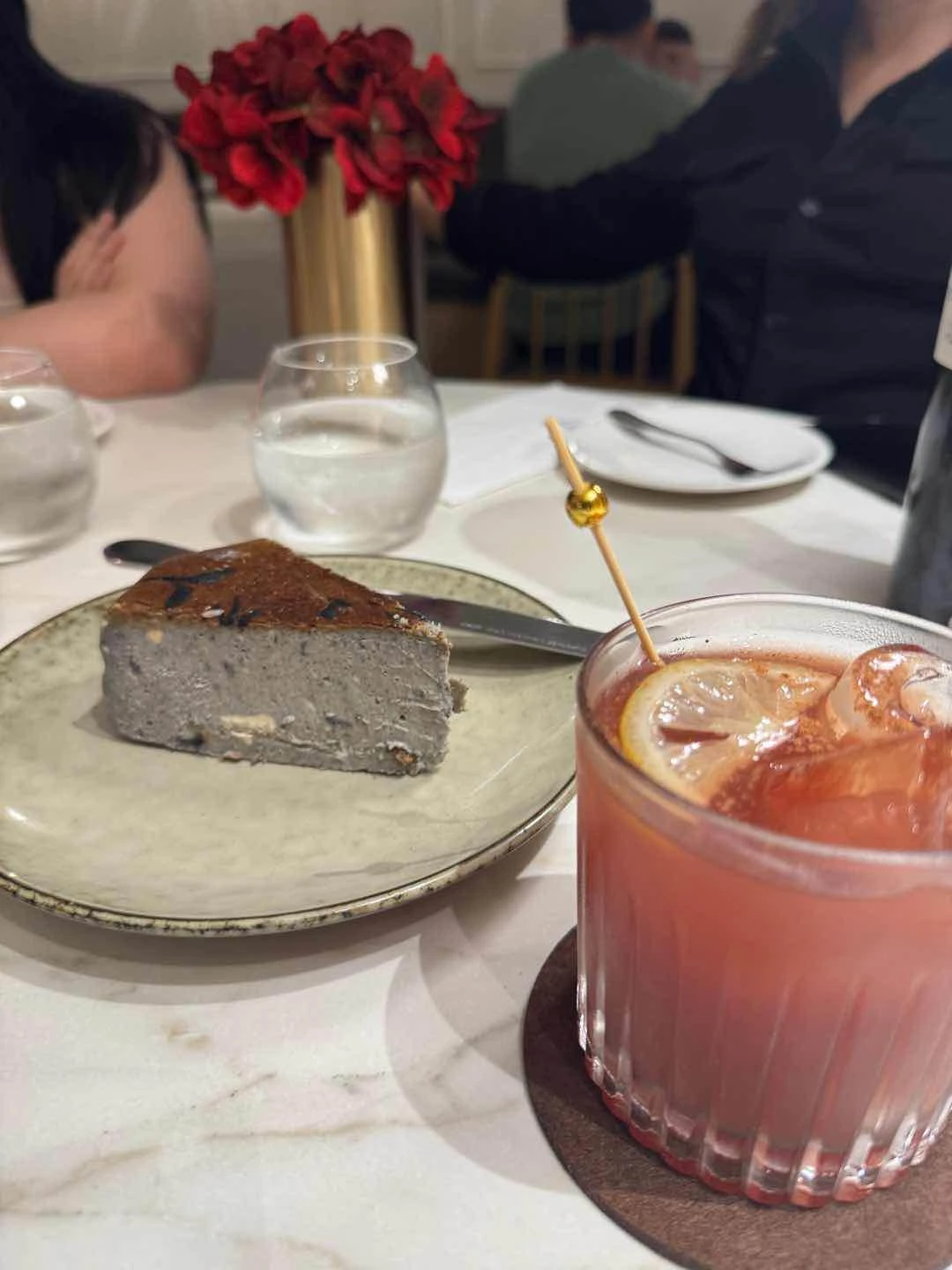 black sesame cheesecake