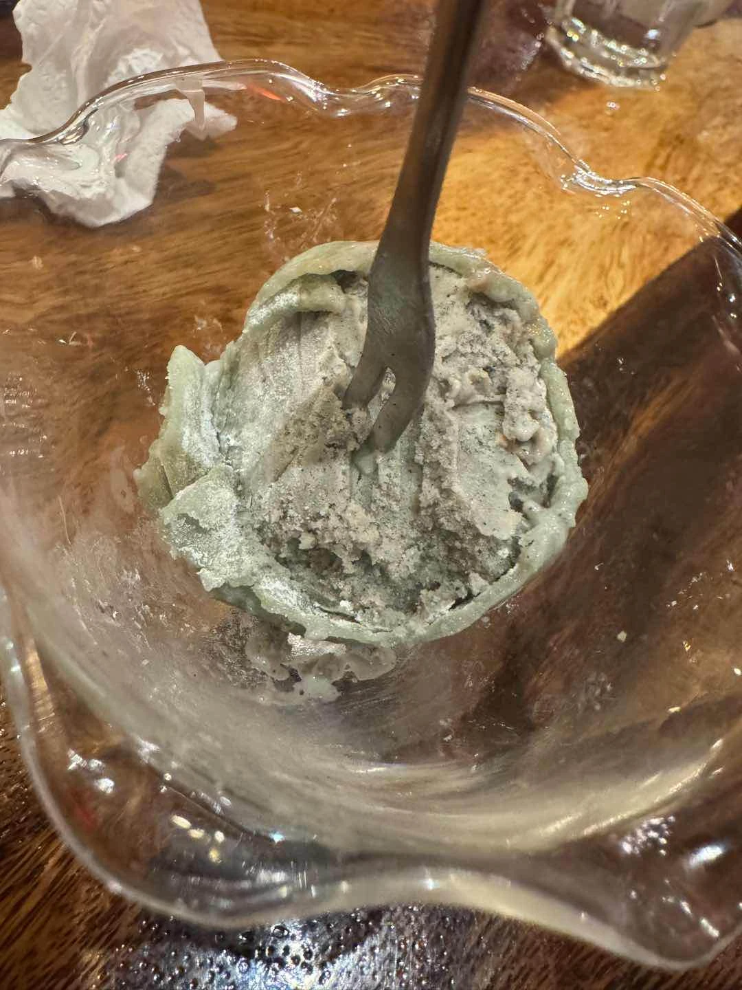 mochi ice cream - sesame flavor