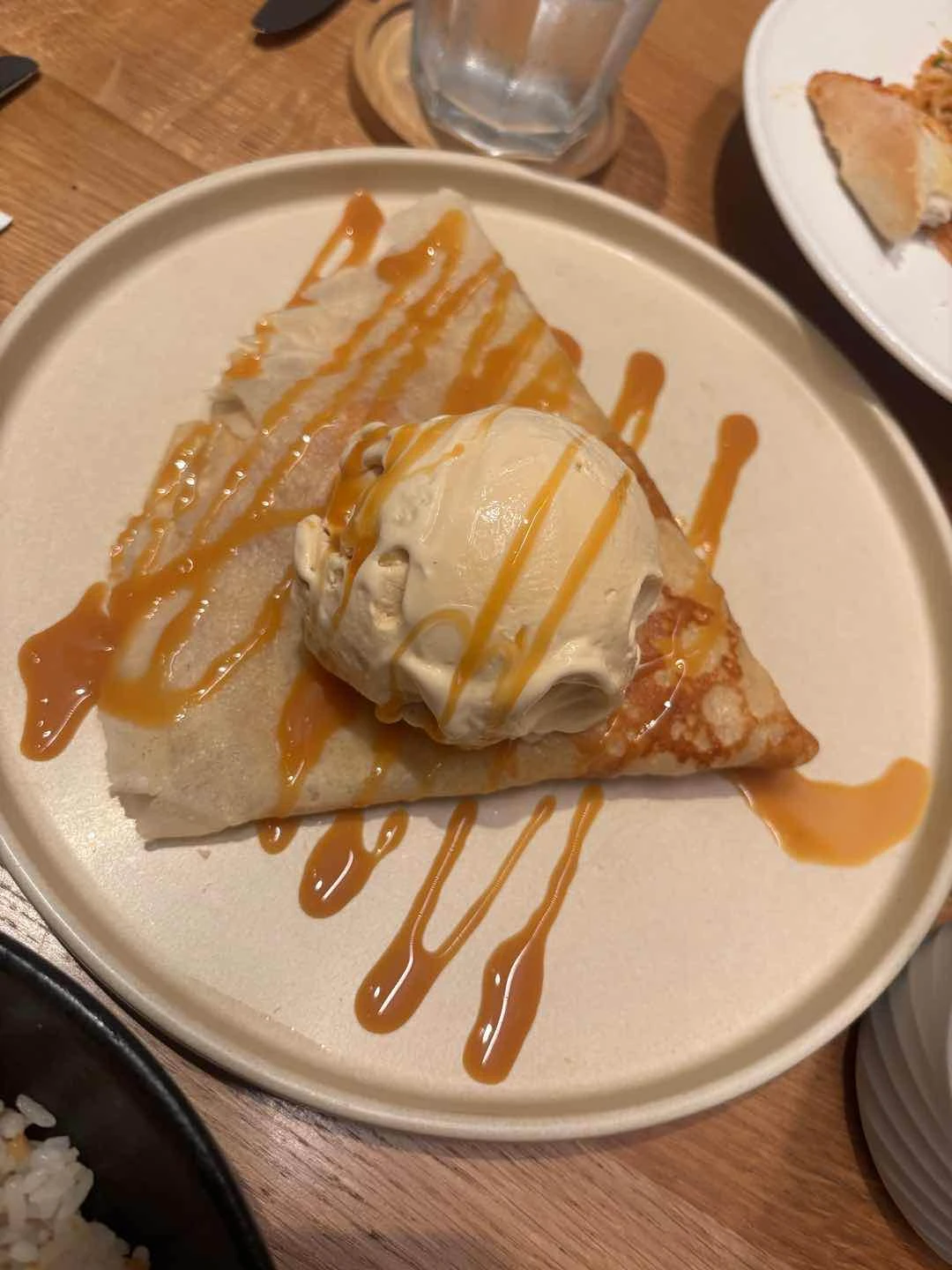 mango dulce de leche crepe