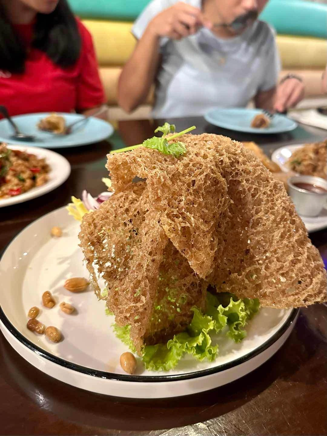Fried catfish salad