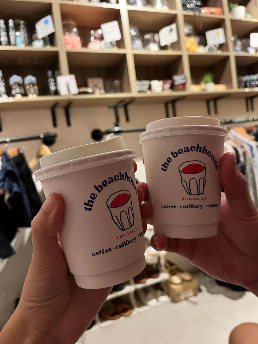 mango graham latte and matcha latte of The Beach House