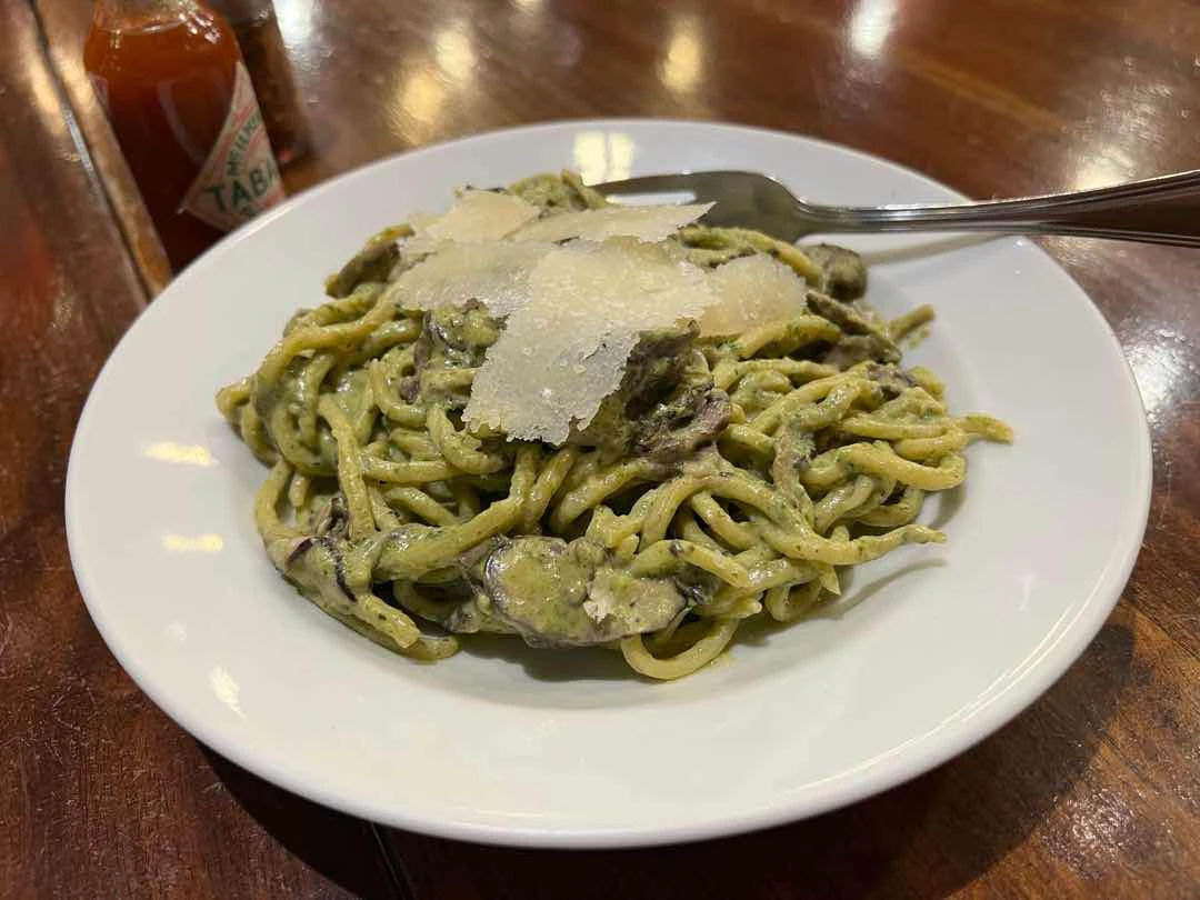 Mushroom Pesto Pasta