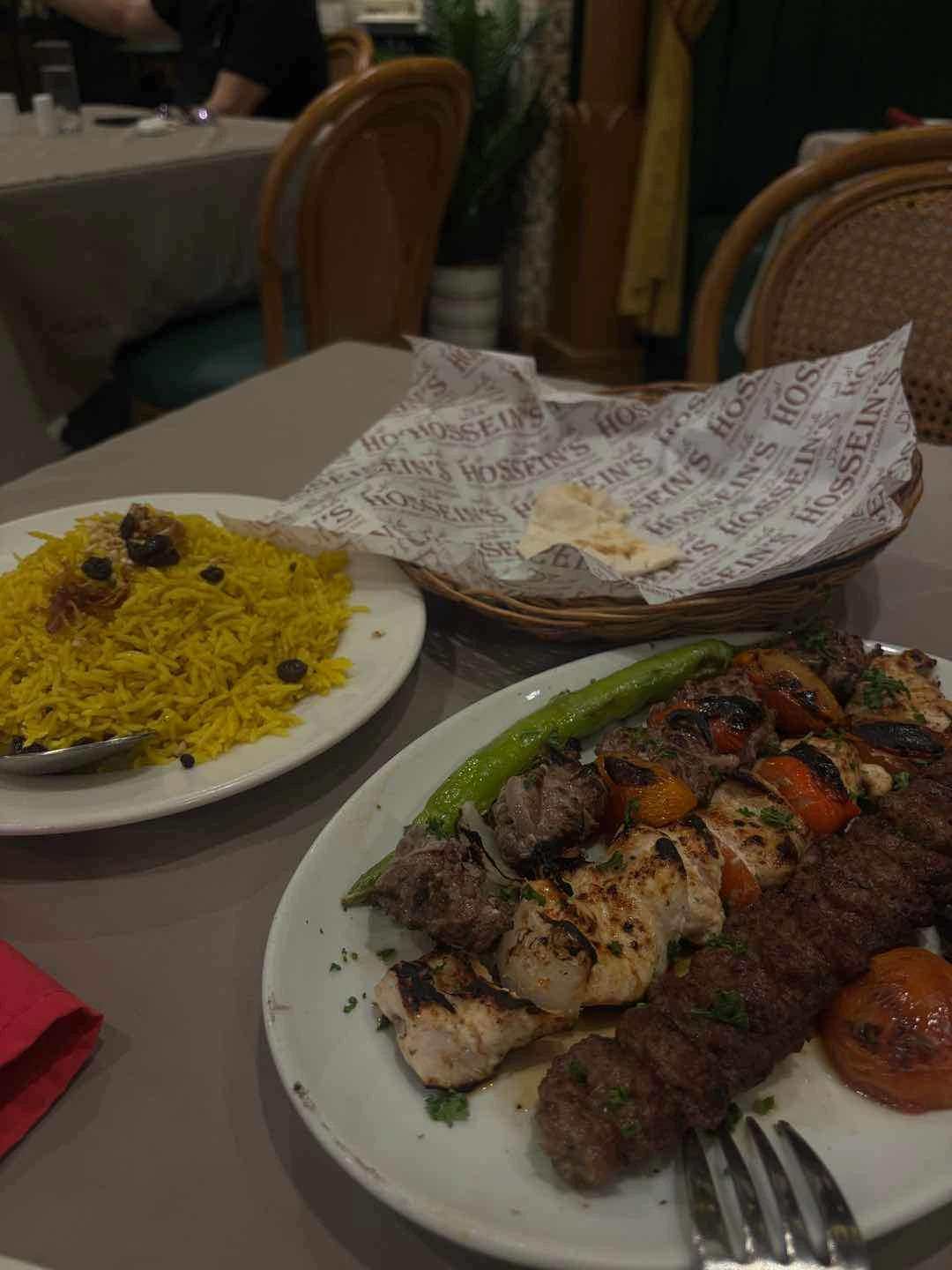 Mix Kebab, Biryani Rice, Cheesy Naan