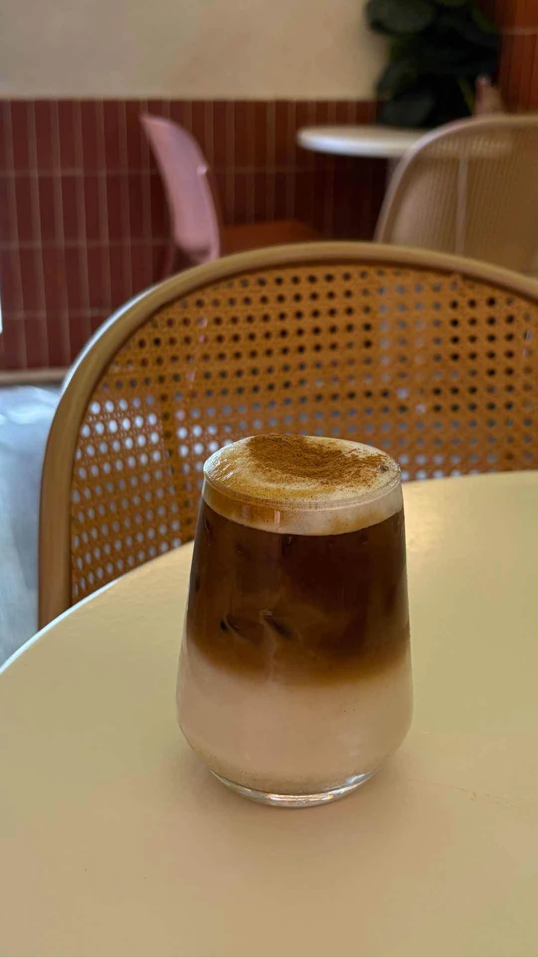 Cinnamon honey oat latte