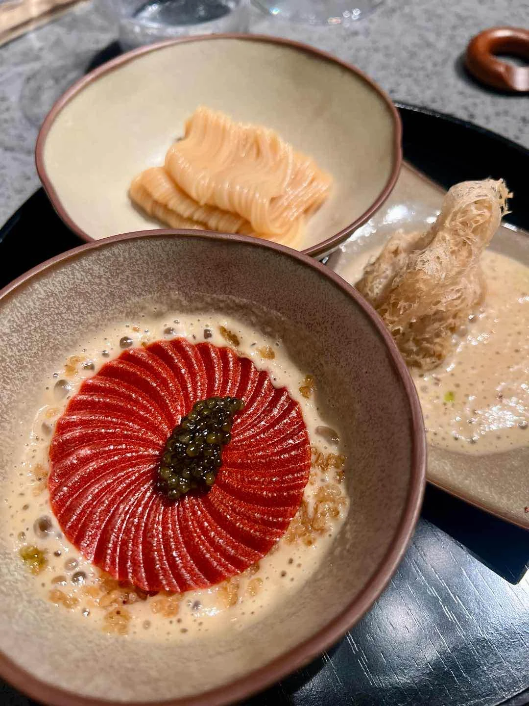 Oyster | Taro | Somen | Caviar