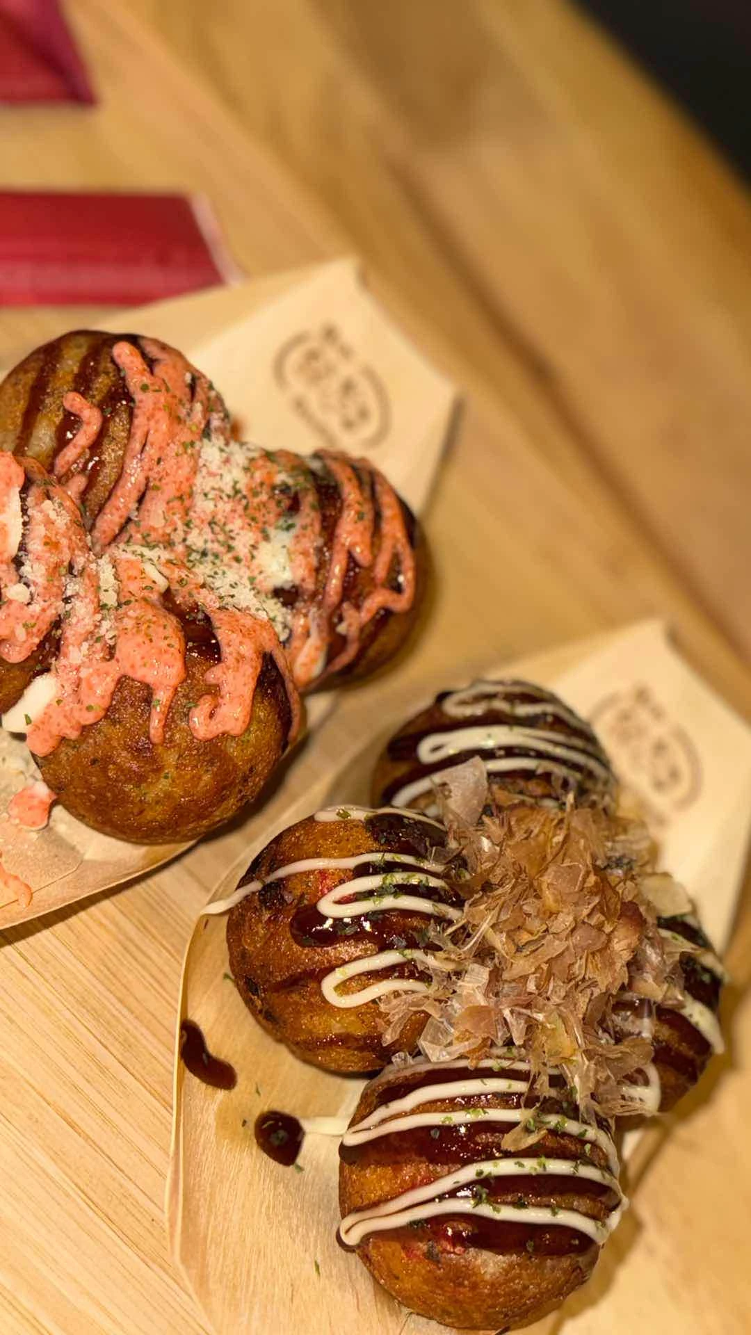 original + mentaiko cheese takoyaki