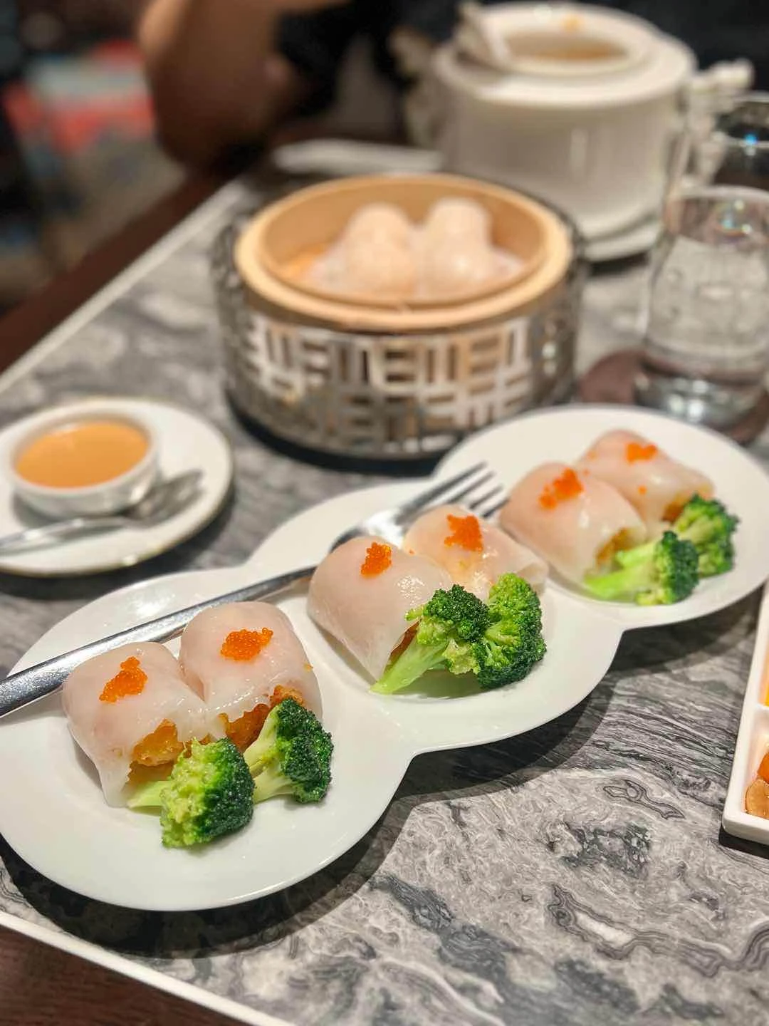 Steamed Rice Roll w/ Seafood | Steamed Crystal Prawn Dumplings