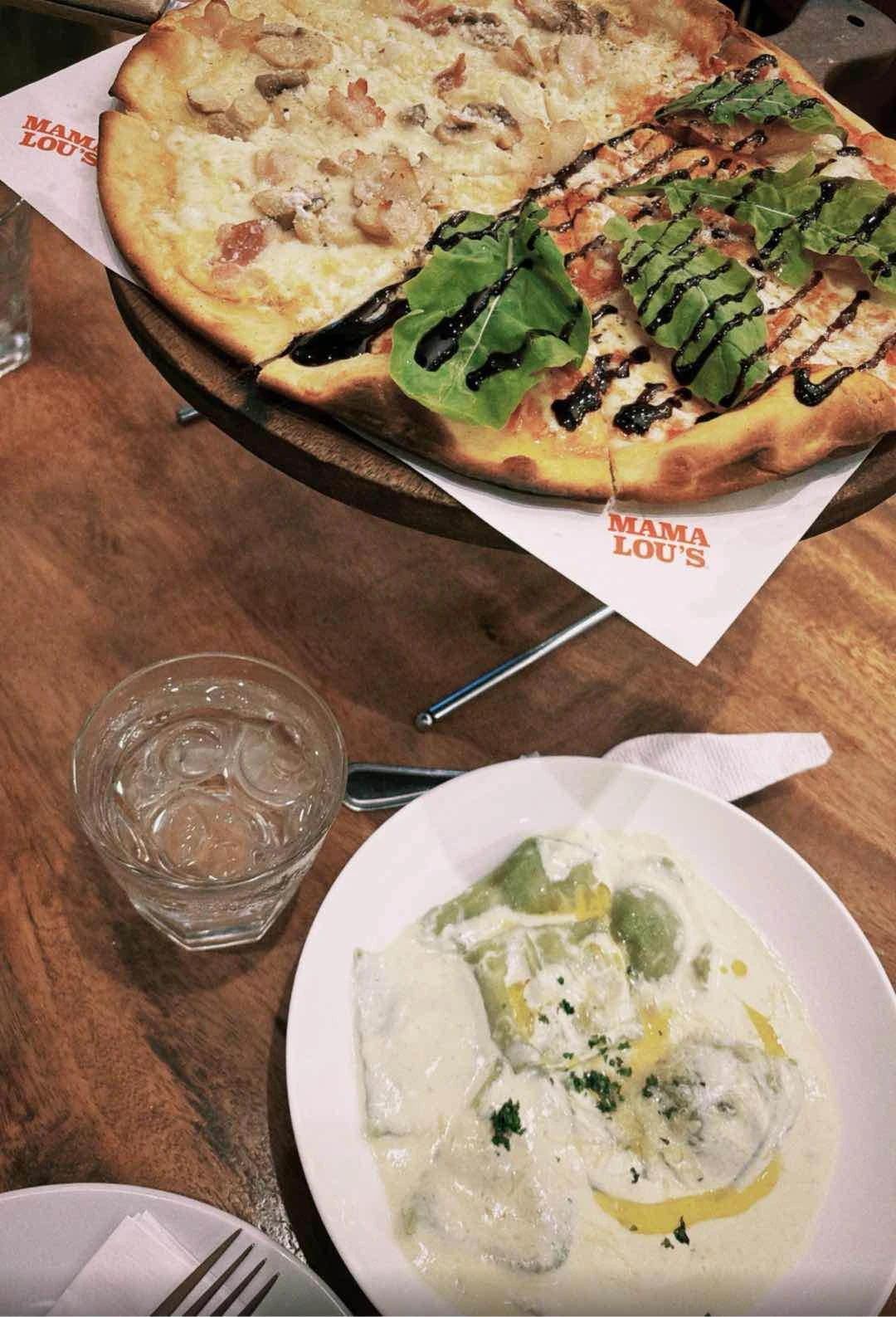 pizza and ravioli