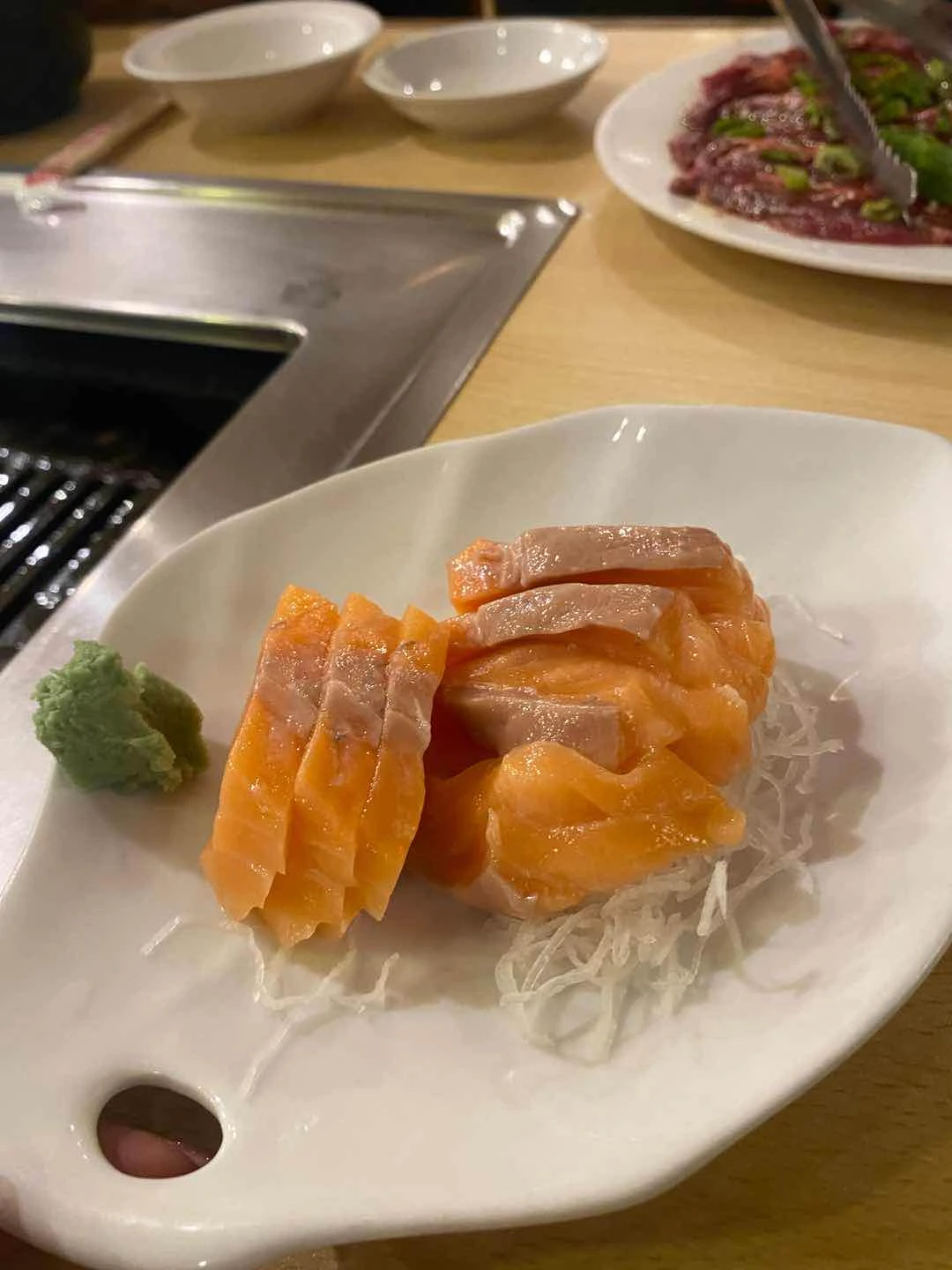 Salmon sashimi