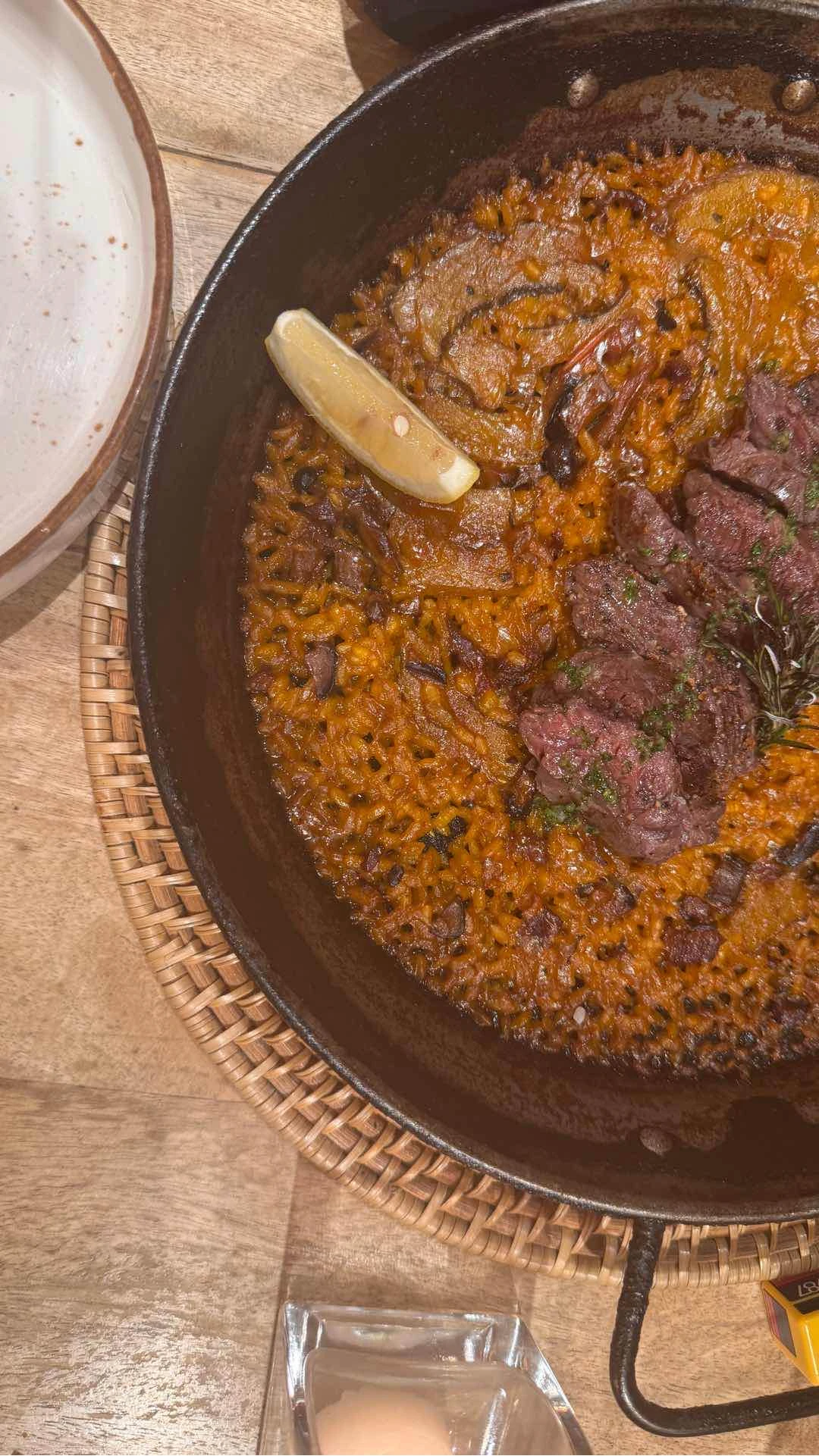 Paella de vacca of Terraza Martinez