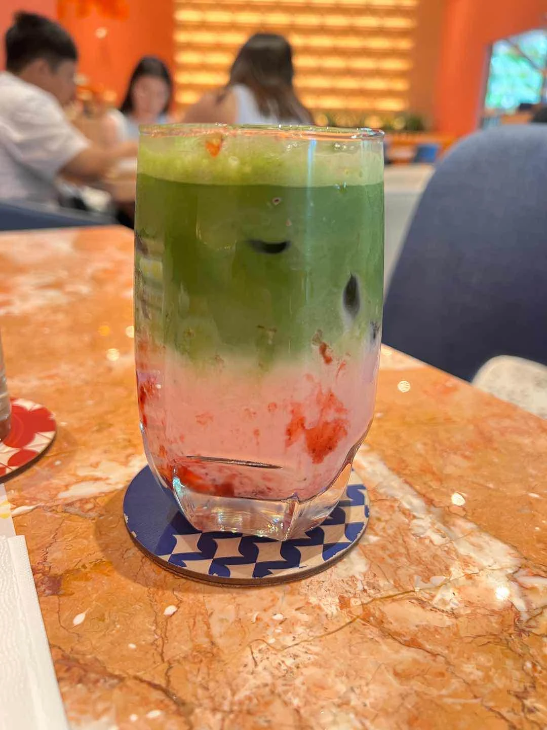 Strawberry Matcha Latte of Kazu Cafe