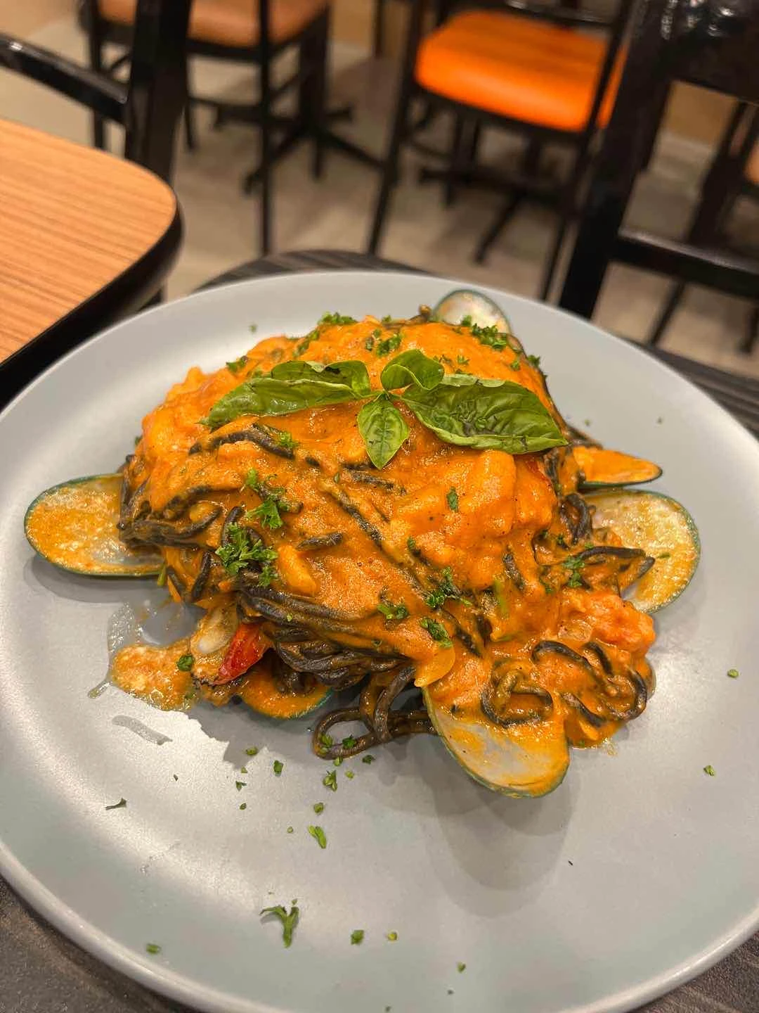 Black Ink Tagliolini Seafood Marinara