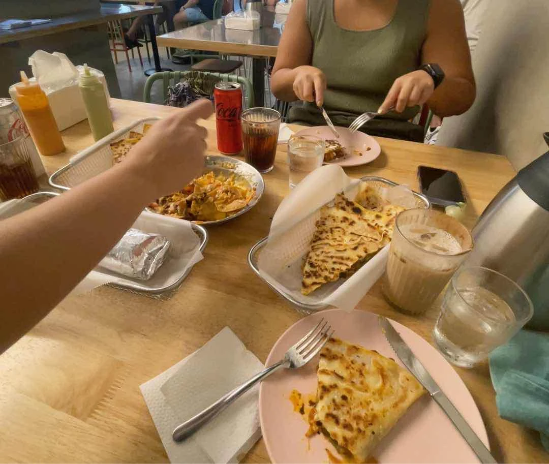 nachos and kimchi asada quesadilla