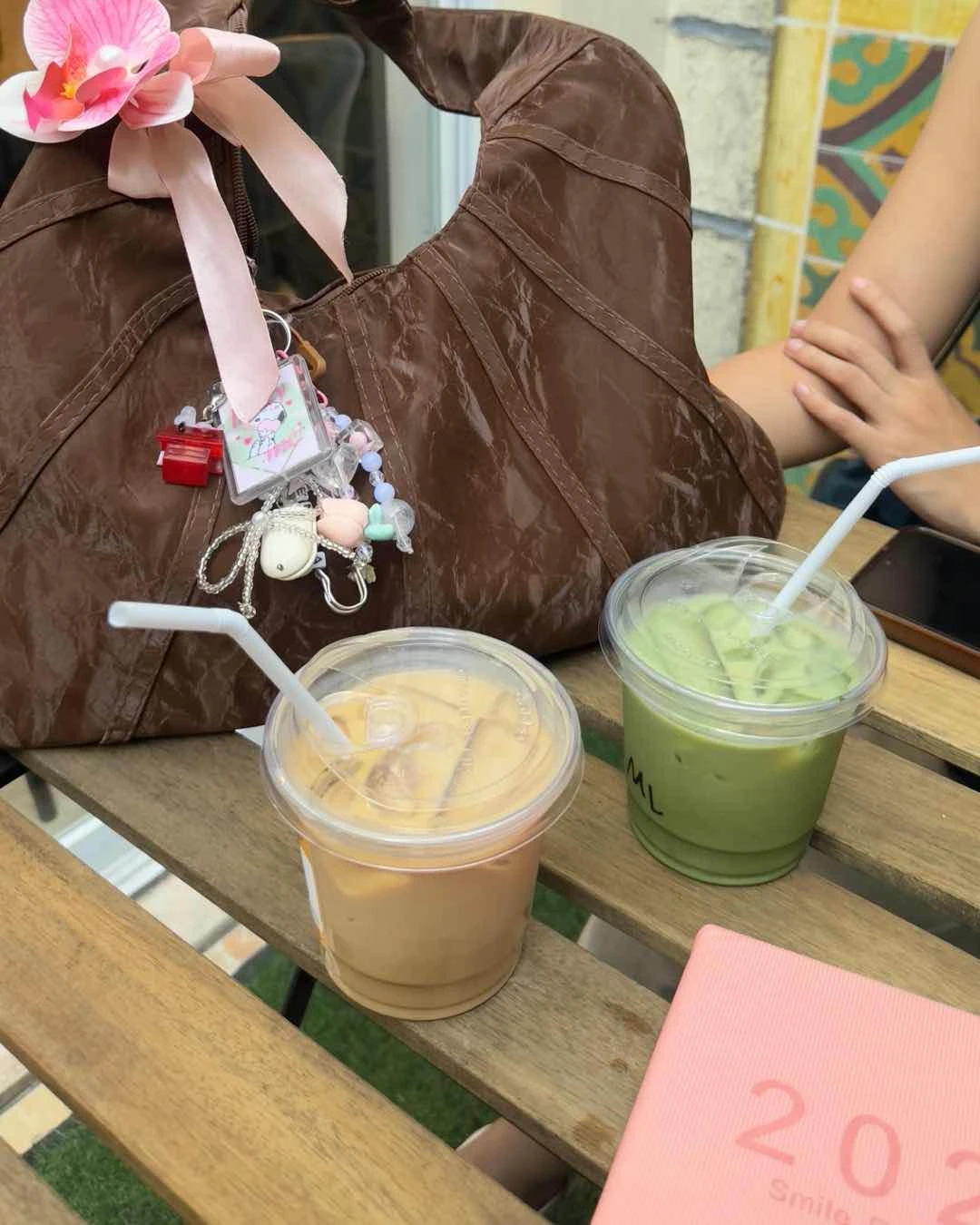 spanish latte and matcha latte