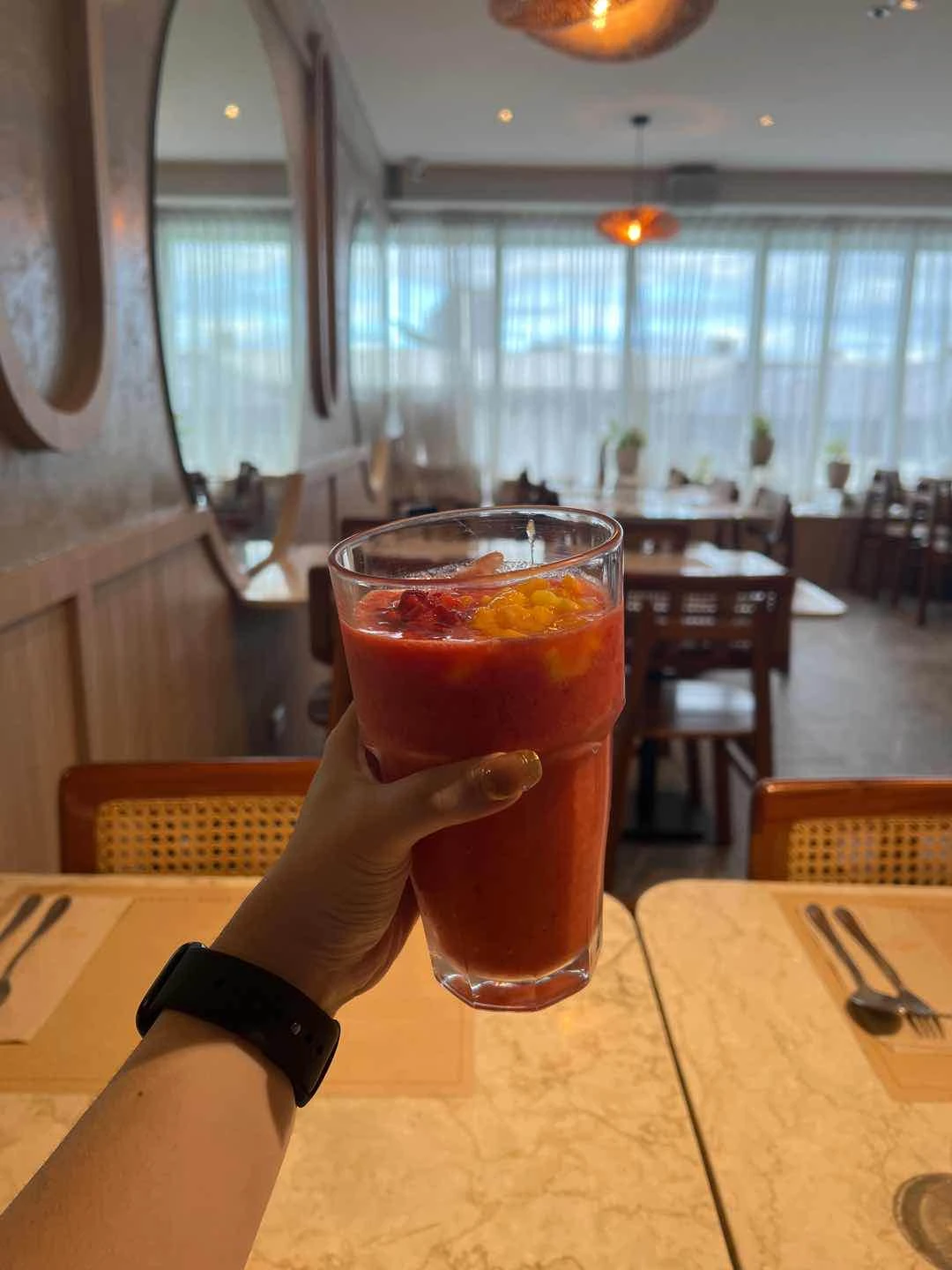 mangonada (shake) of Sobra Cafe