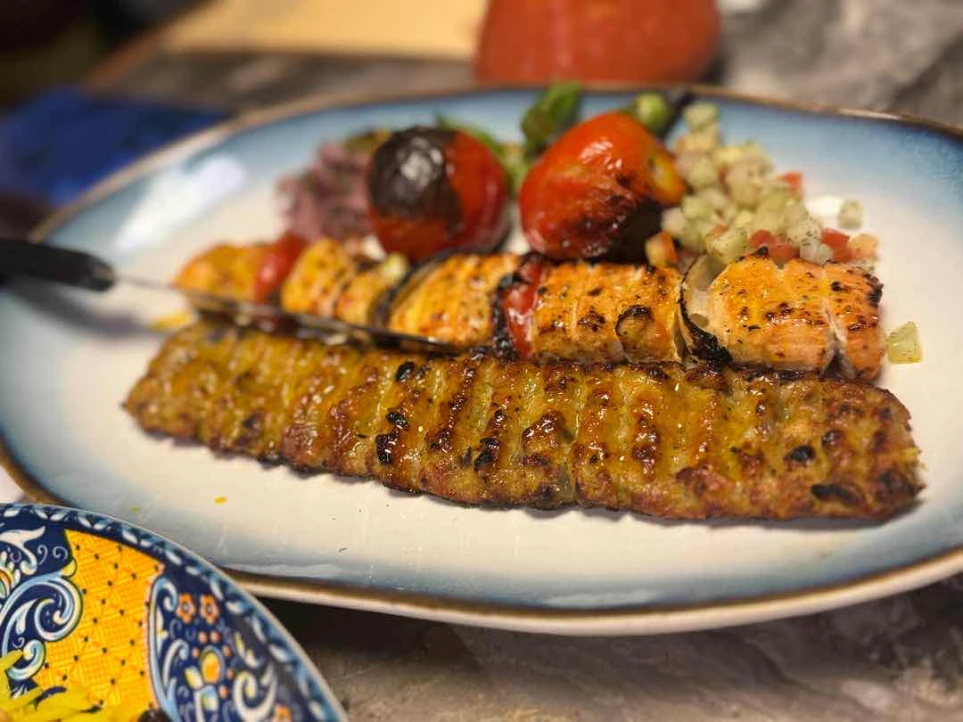 Mixed chicken kebab— very flavorful great pair with their sauces