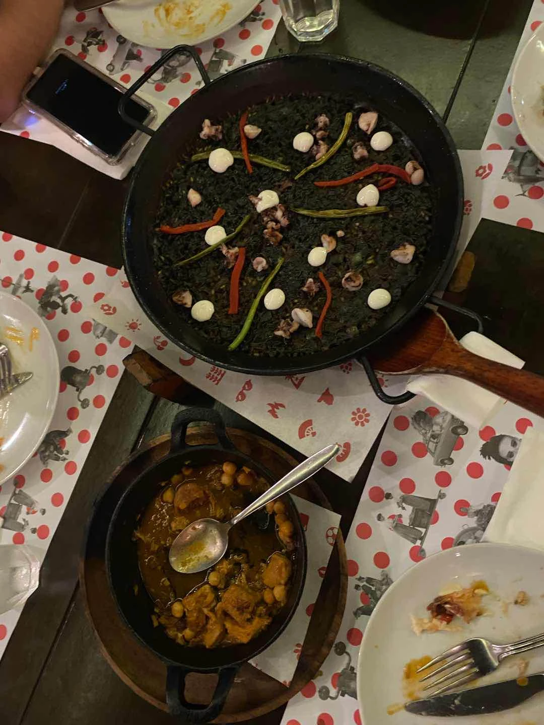 paella and gambas